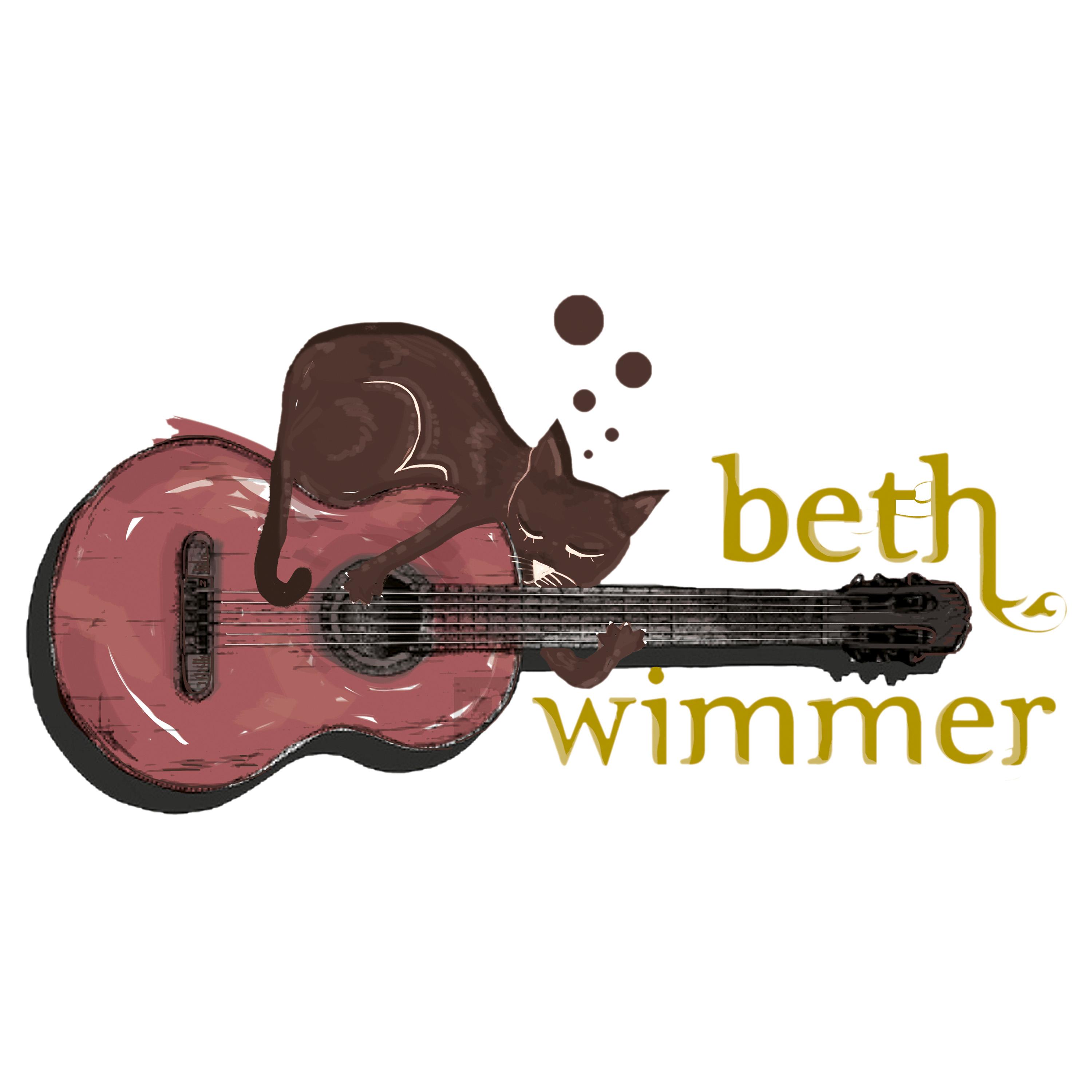 Beth Wimmer - In This Together: beth wimmer's logo with a cat sitting on an acoustic guitar