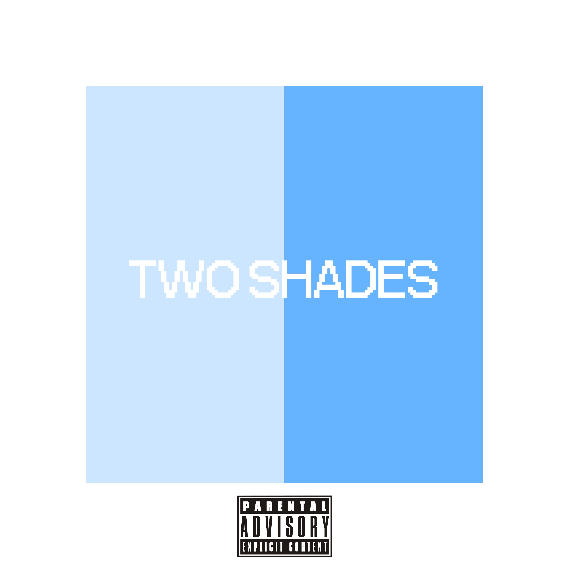 Don Juano - TWO SHADES: the cover of two shades, with a blue and white background