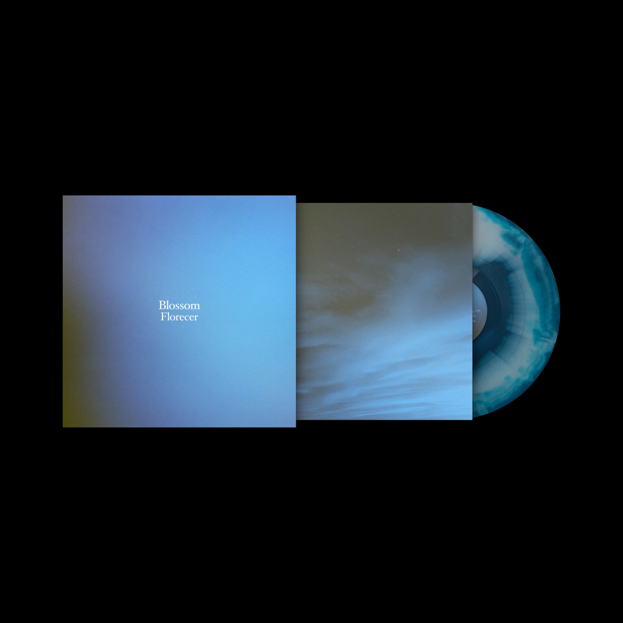 a blue cd with an image of a blue sky