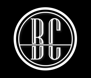 the bcc logo on a black background