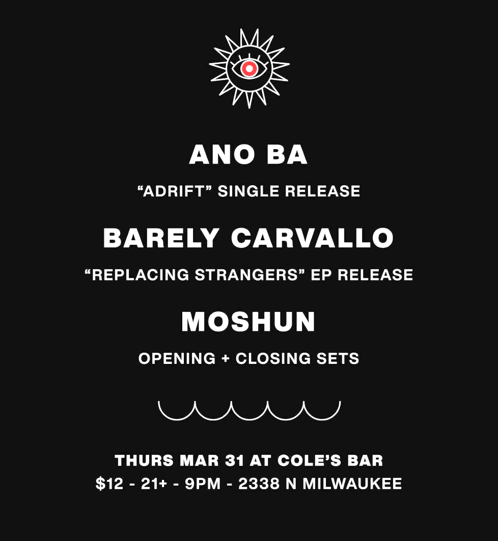 a black and white poster for ano ba by barry carvallo