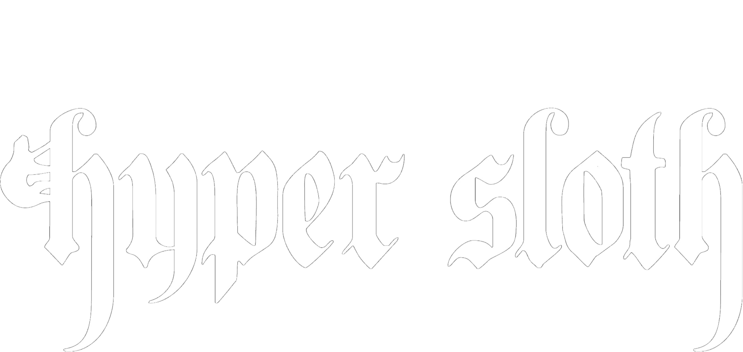 hyper sloth logo on a black background