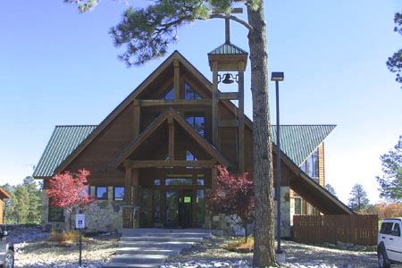 a large tree in front of the building