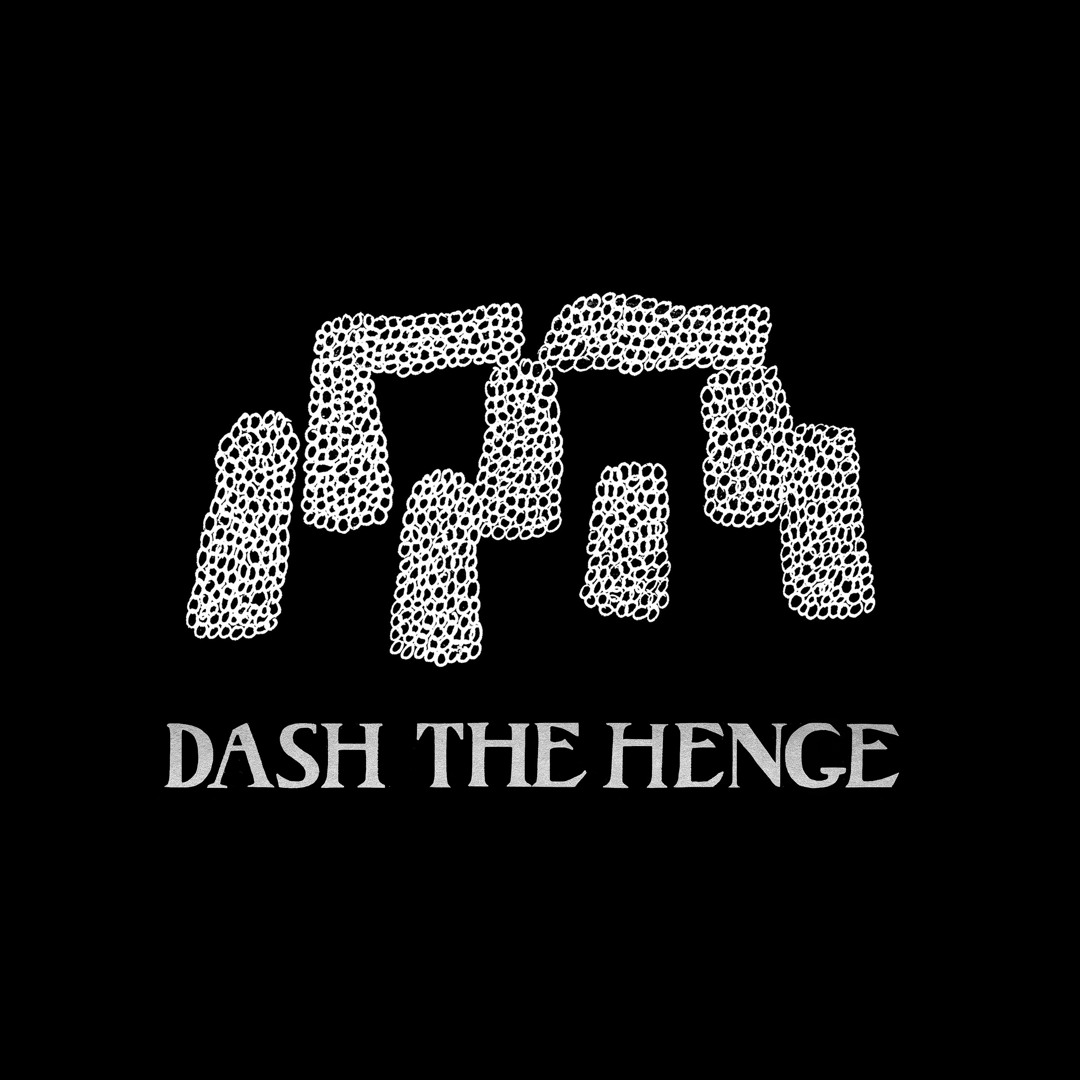 dash the hedge logo on a black background
