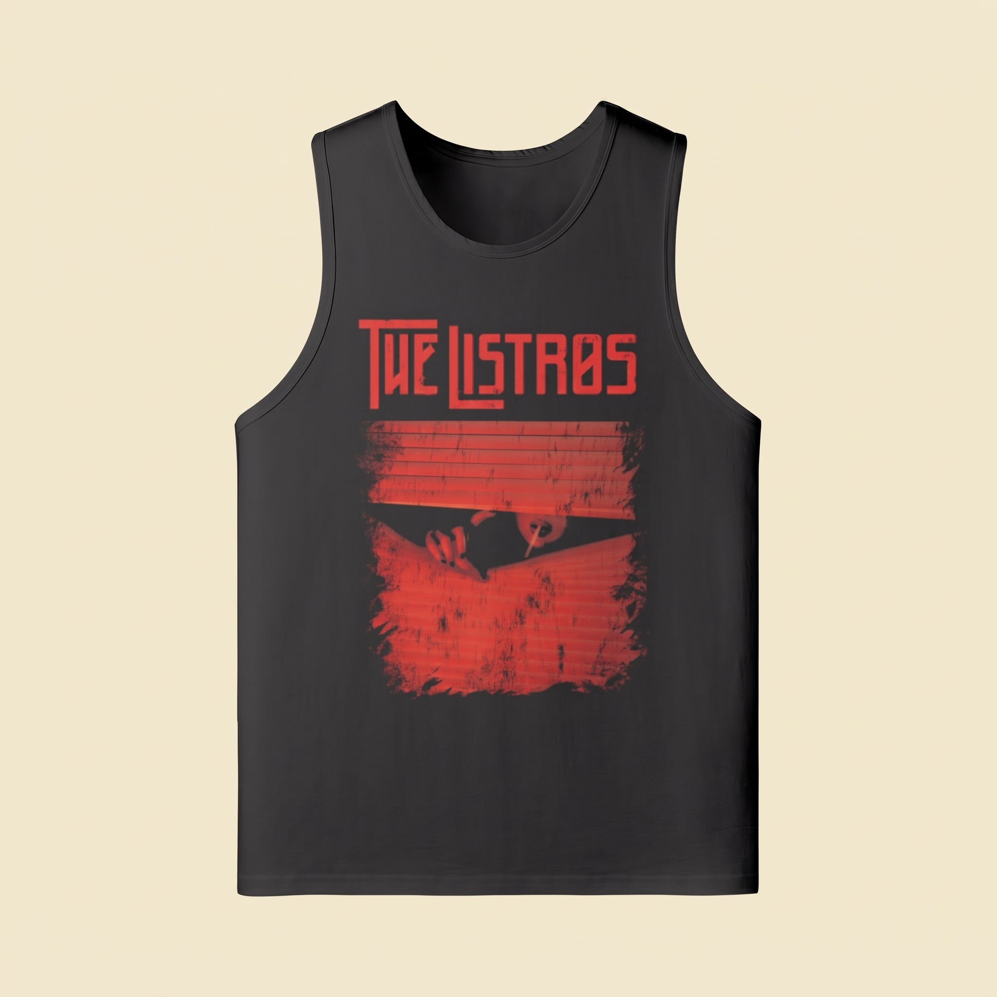 a black tank top with the letter s on it