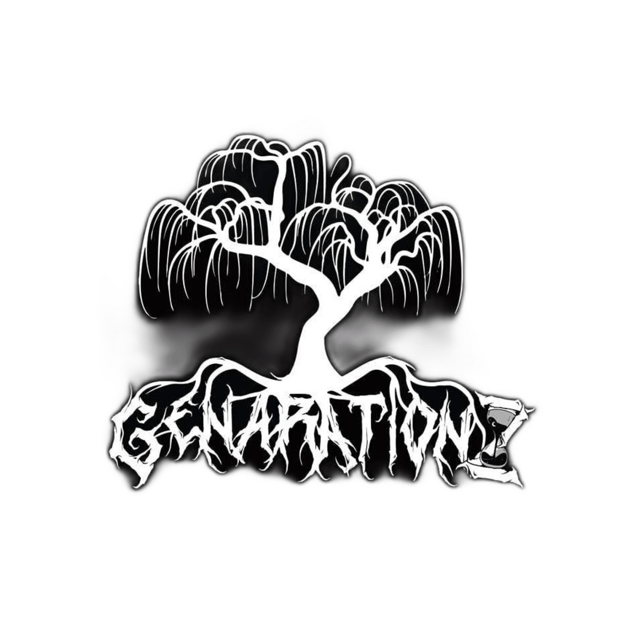 the logo for generation z on a black background