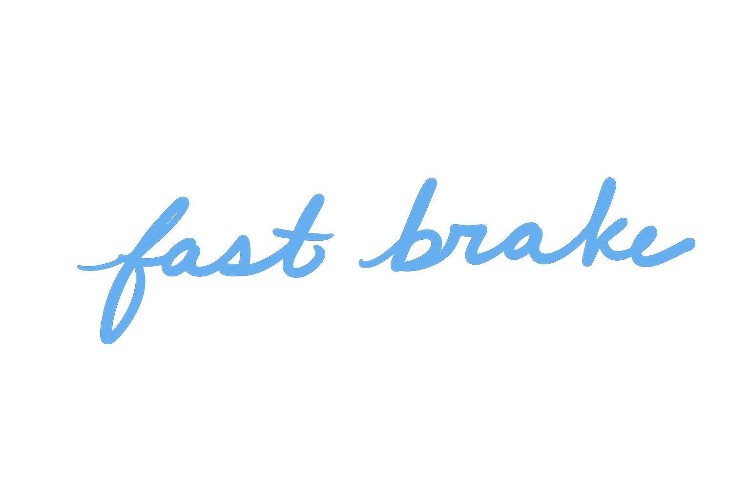 the word fast brake written in blue on a black background
